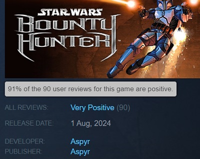 Os jogadores elogiaram o remaster de Star Wars: Bounty Hunter, enquanto os críticos estão postando avaliações contidas-6