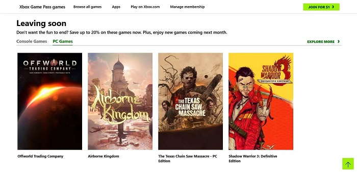 Quatro jogos serão removidos do catálogo do Xbox Game Pass em agosto, incluindo Shadow Warrior 3-2