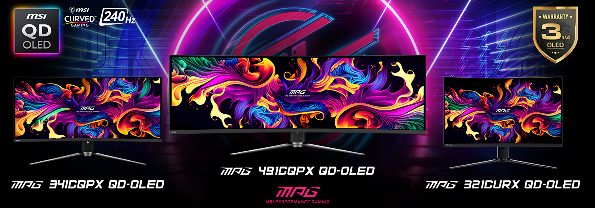 A MSI revelou um monitor gamer QD-OLED de 32 polegadas com tela curva e proteção anti-burn-in