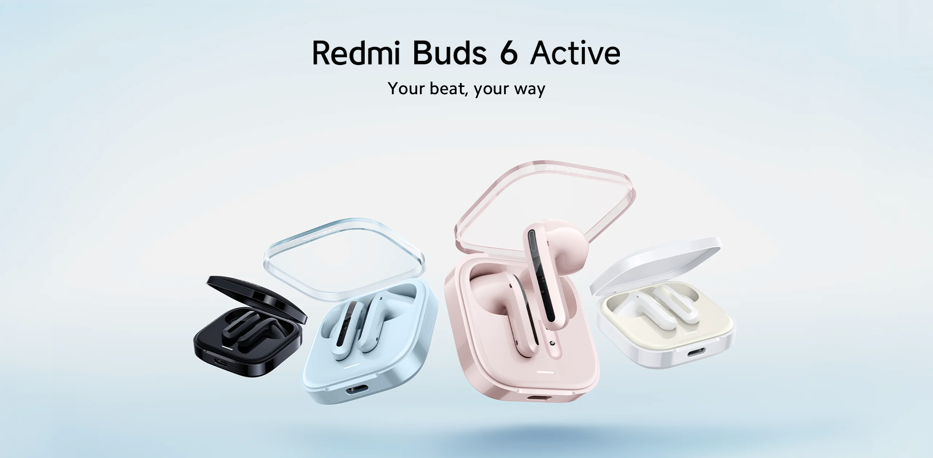 Redmi Buds 6 Active com drivers de 14,2 mm, Bluetooth 5.4 e proteção IPX4 estrearam no mercado global