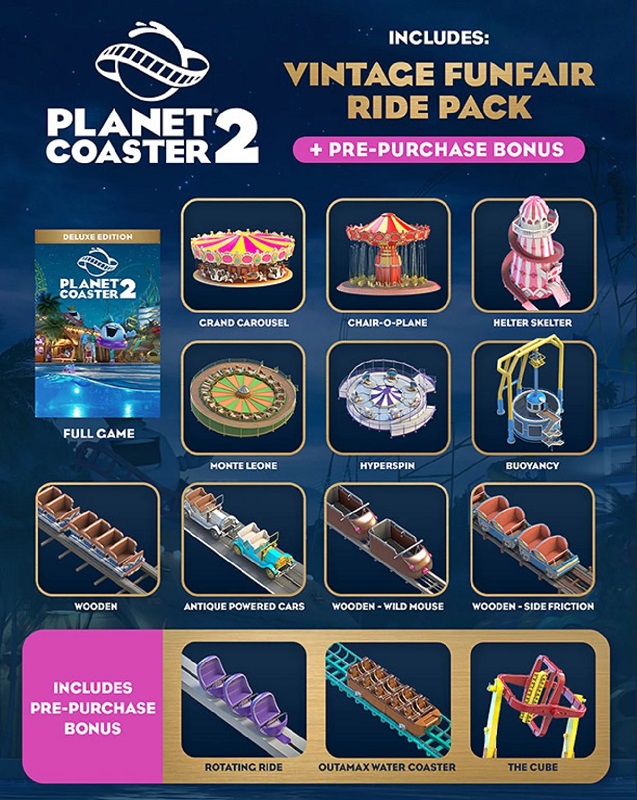 Parque de diversões será inaugurado em novembro: data de lançamento da estratégia econômica do Planet Coaster 2 anunciada-2