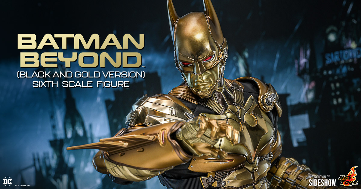 A Hot Toys anunciou duas figuras detalhadas do universo Batman Arkham Knight: Batman Beyond em preto e dourado e Batgirl