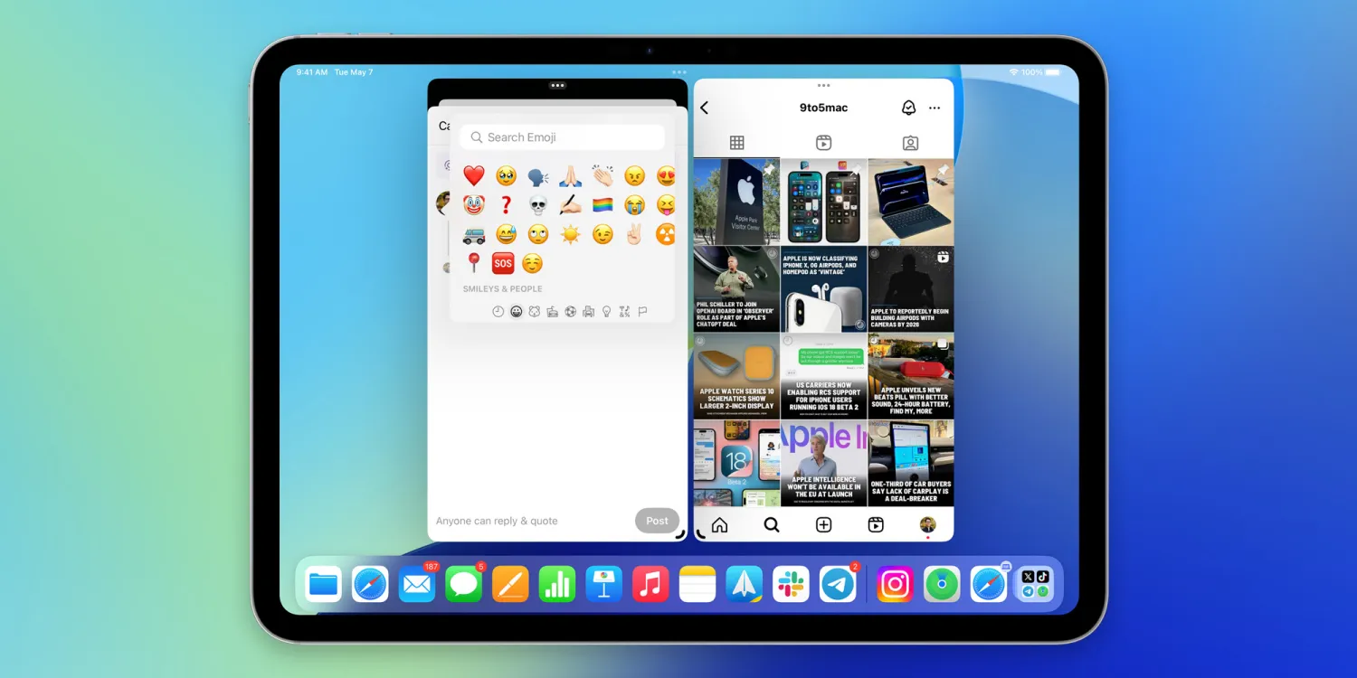 O iPadOS 18 torna mais fácil selecionar e adicionar emojis em aplicativos do iPhone