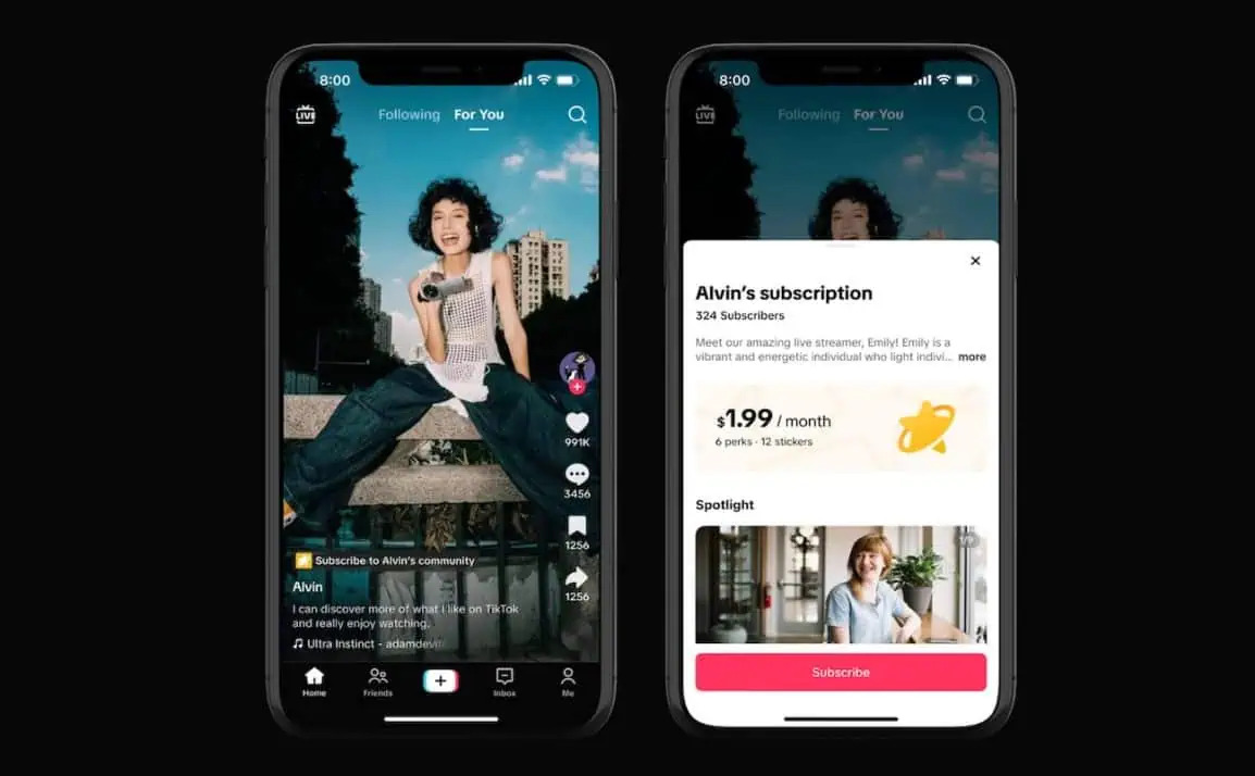 O TikTok lança o "Subscrição" recurso: blogueiros poderão compartilhar conteúdo exclusivo com assinantes mediante pagamento de uma taxa