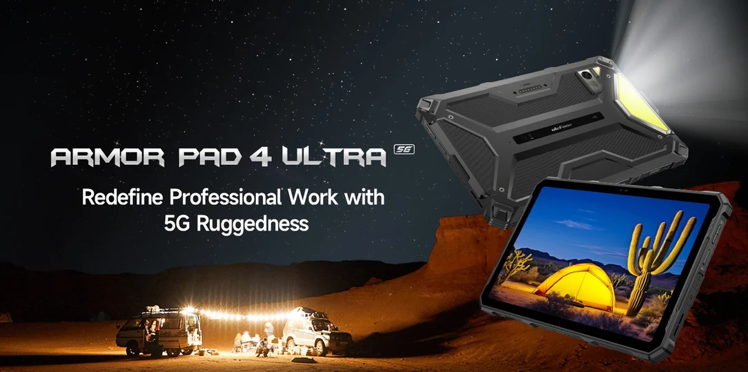 Ulefone lança tablet Armor Pad 4 Ultra com termovisor e suporte 5G por US$ 329